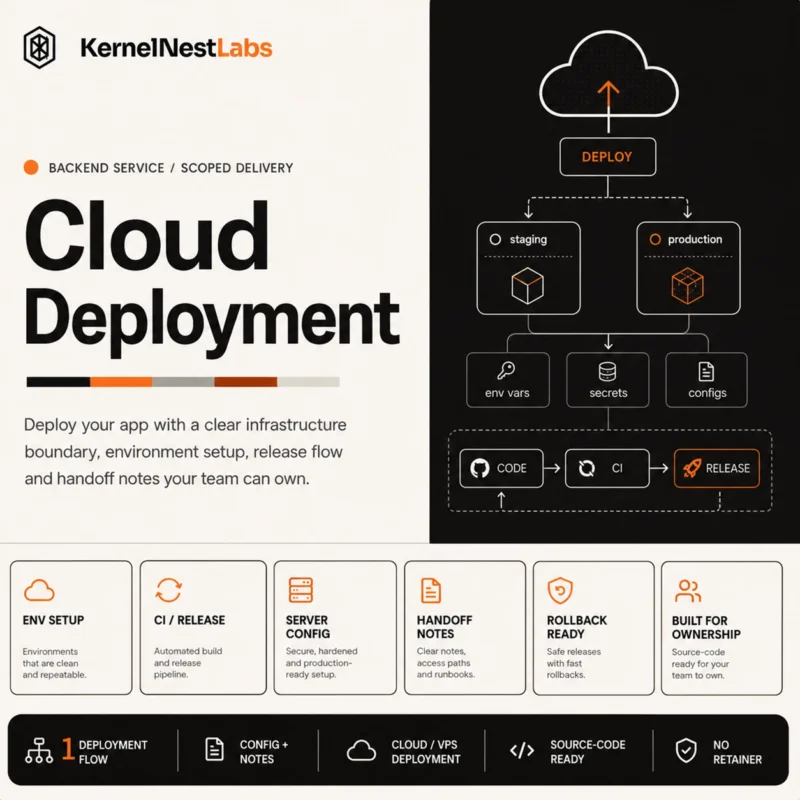 Cloud Deployment technical product artwork